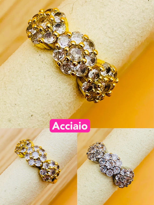 Anello acciaio inossidabile Regolabile per Donna con sTrass - Gioiello Elegante e Moderno - Regalo Perfetto 13