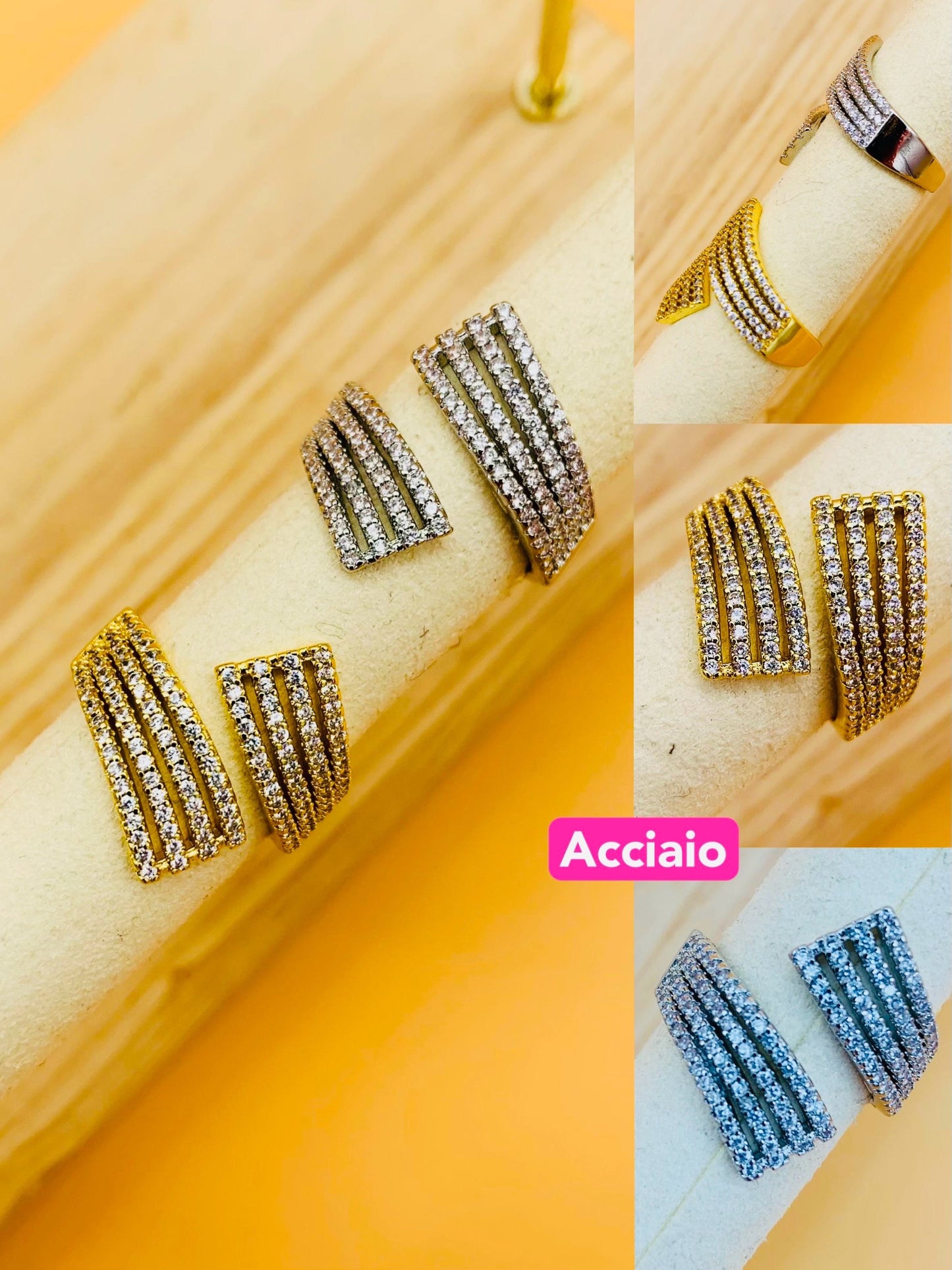 Anello acciaio inossidabile Regolabile per Donna con sTrass - Gioiello Elegante e Moderno - Regalo Perfetto 15