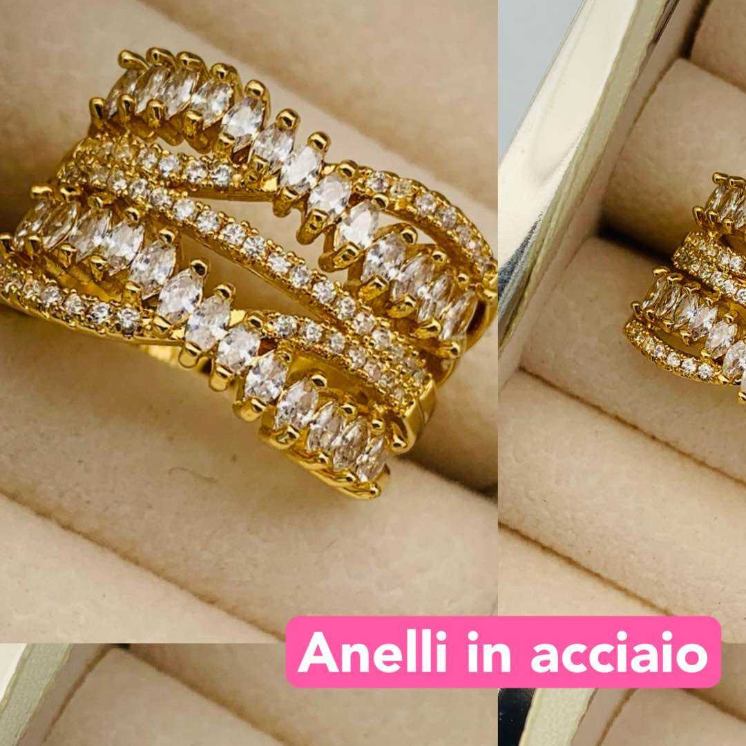 Anello acciaio inossidabile Regolabile per Donna  - Gioiello Elegante e Moderno - Regalo Perfetto 21