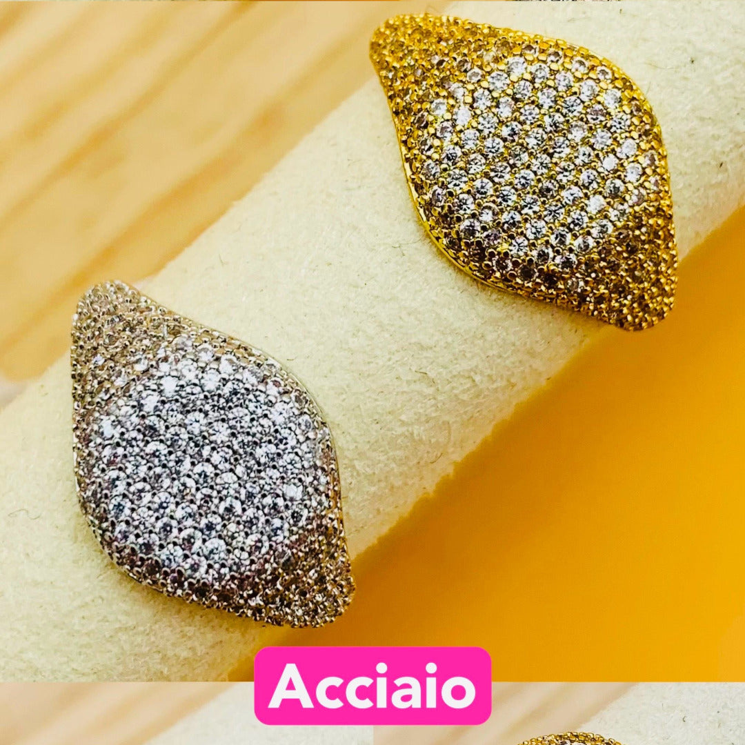 Anello acciaio inossidabile Regolabile per Donna con sTrass - Gioiello Elegante e Moderno - Regalo Perfetto 05